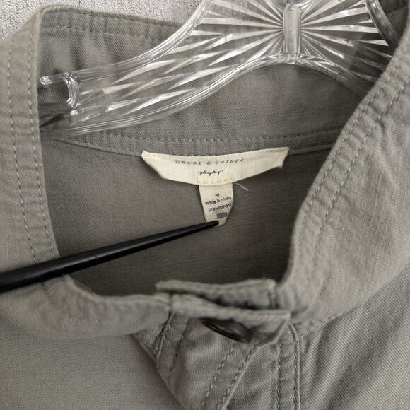 Anthropologie Grade and Gather Utility Top Women Medium Brown Long Sleeve Boho - Picture 10 of 12